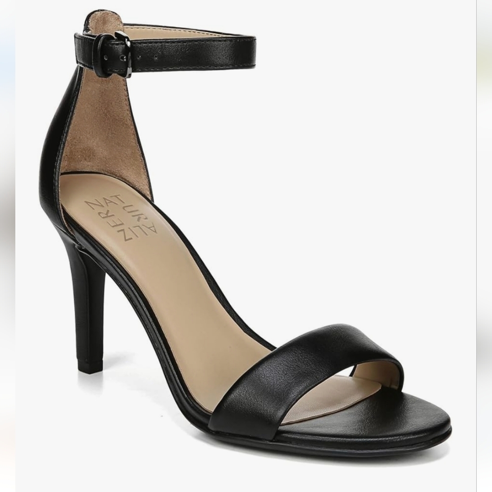 Naturalizer Elegant Black Heels with Ankle Strap